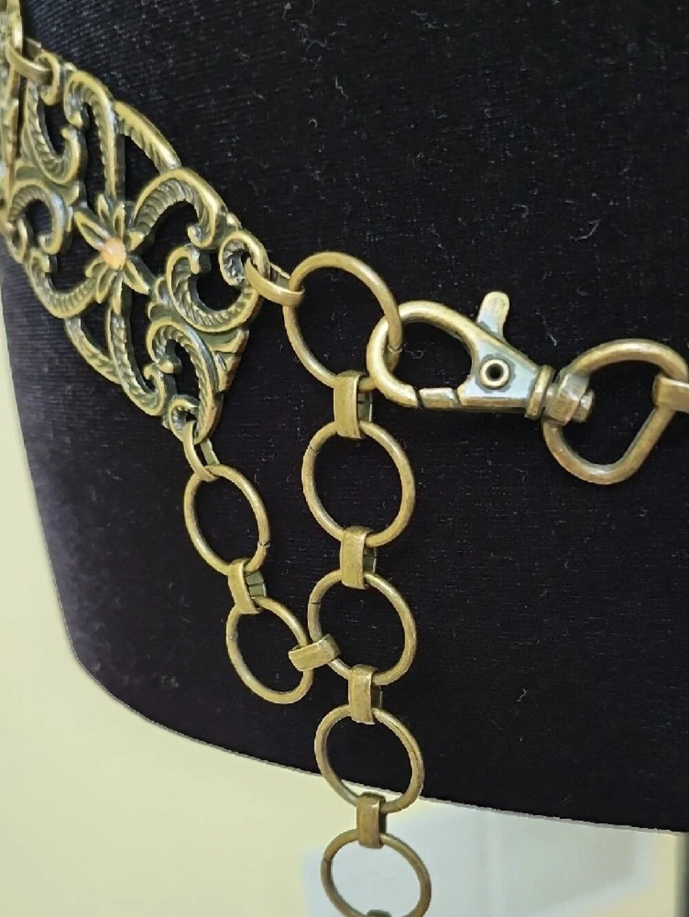 Vintage 90s Y2K Metal Embellished Belt Adjustable Boho